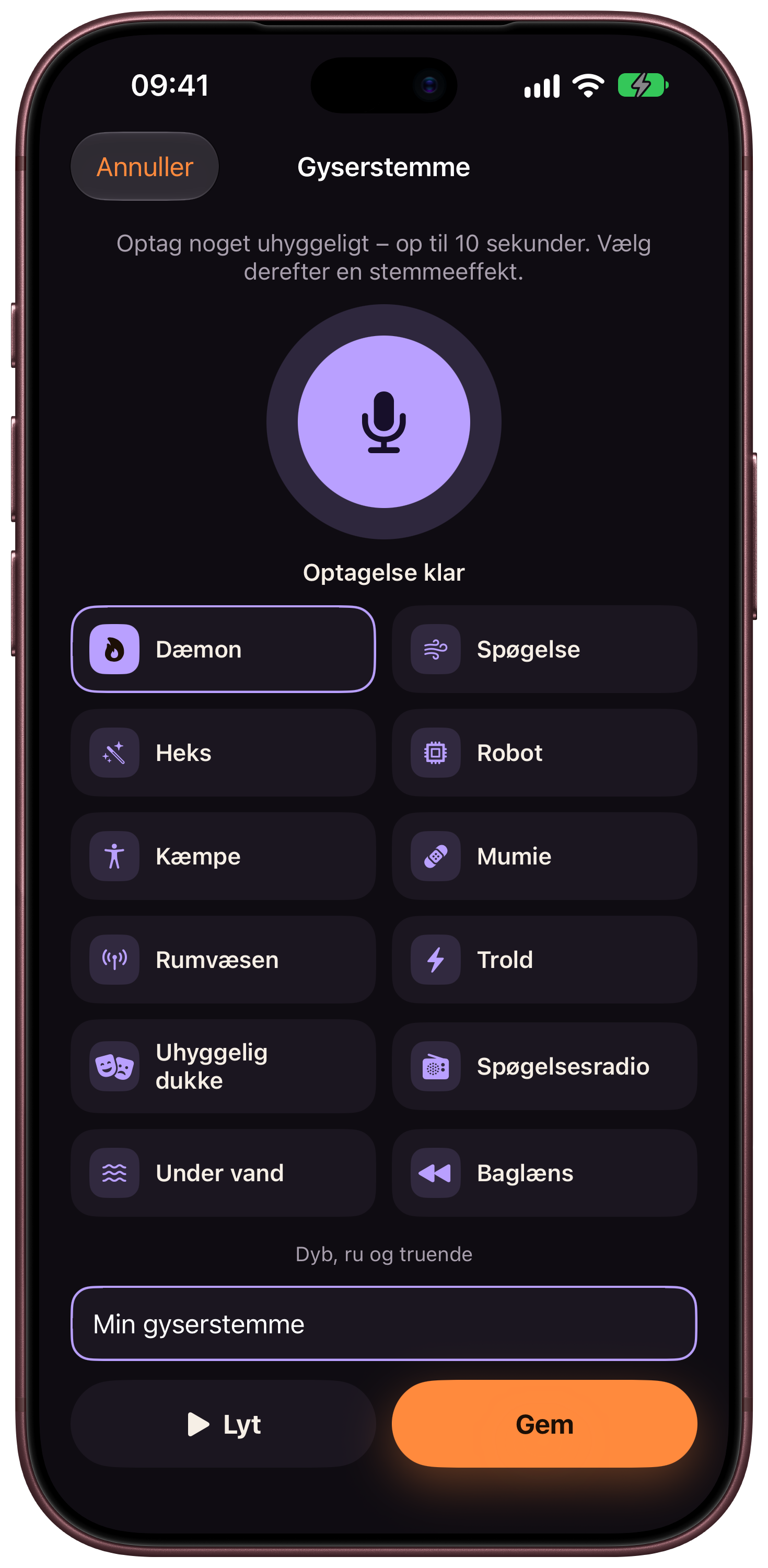 Scarebulum · Din stemme · iPhone
