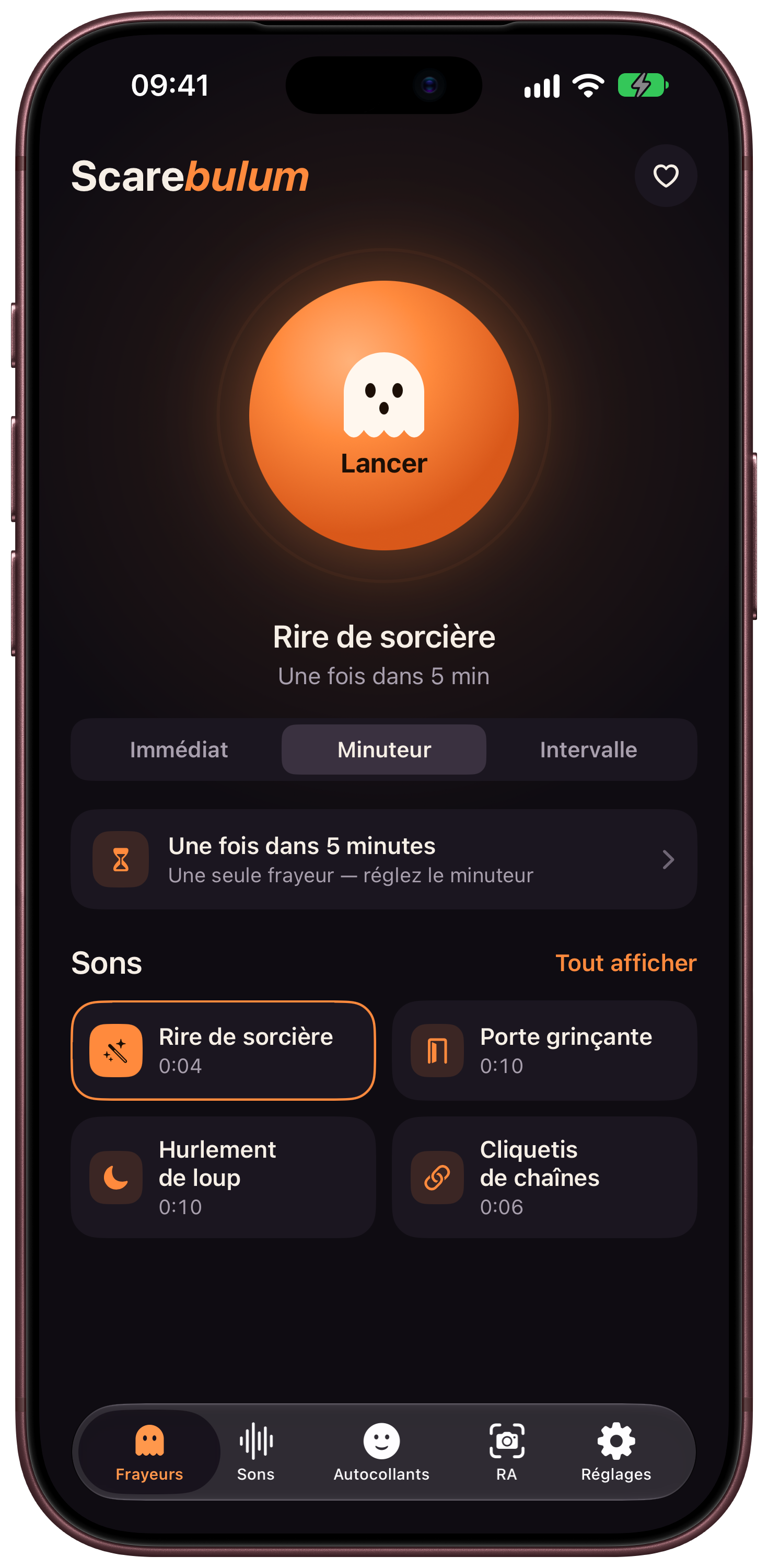 Scarebulum · Sons et minuteurs · iPhone