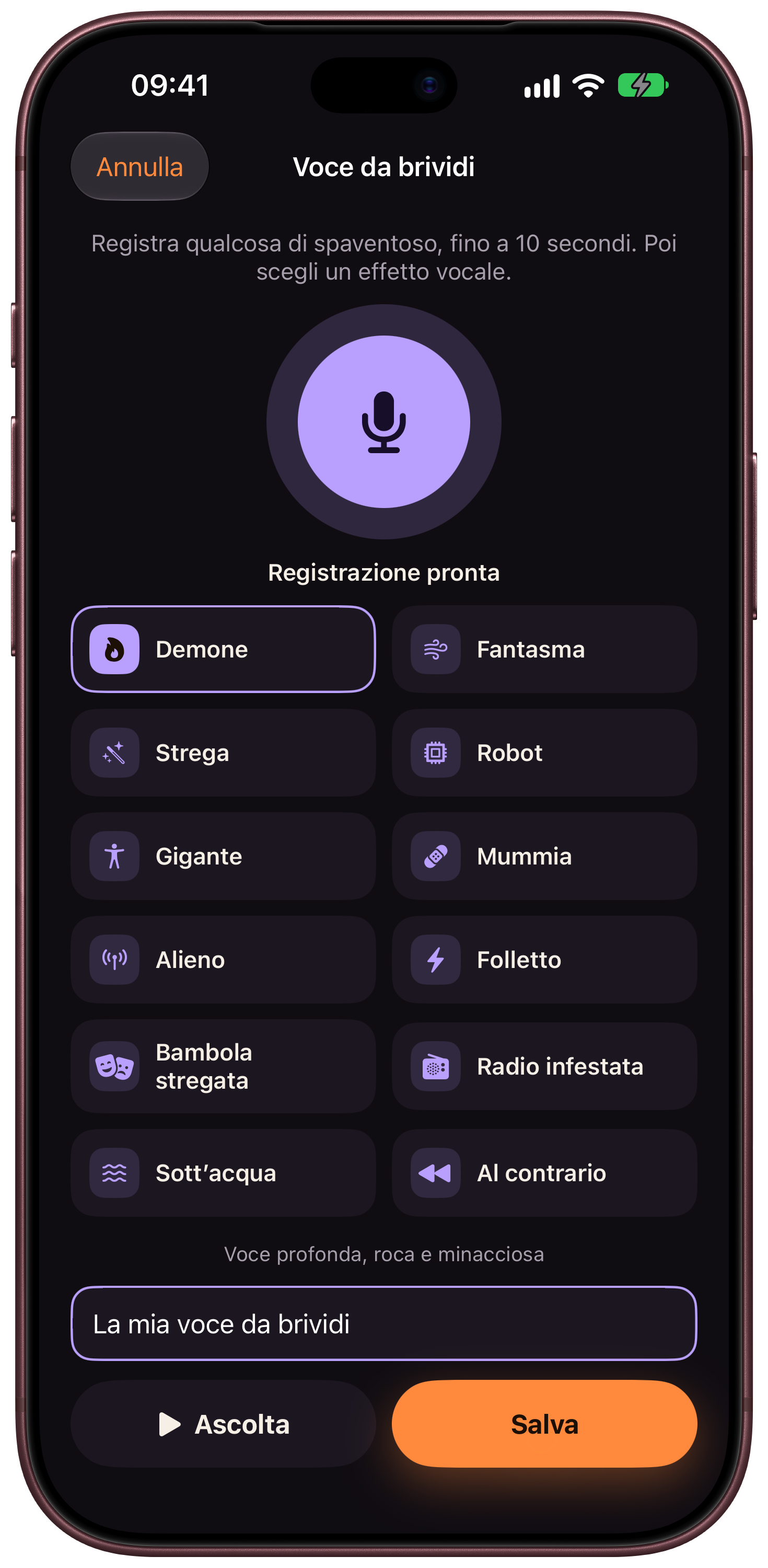 Scarebulum · La tua voce · iPhone