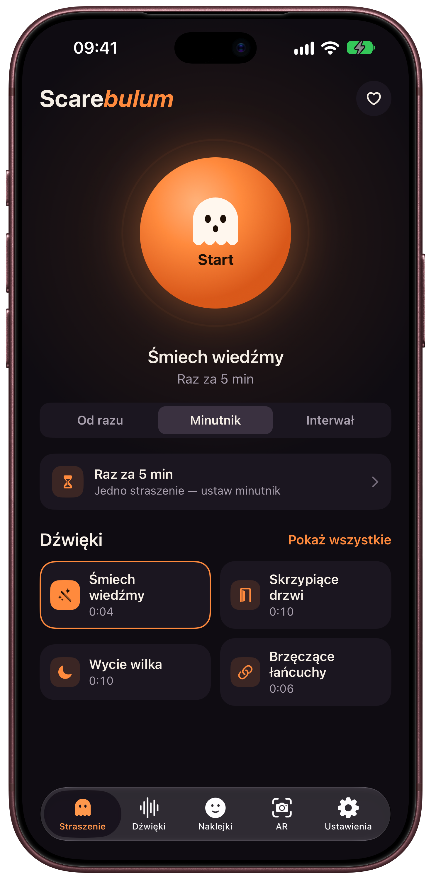 Scarebulum · Dźwięki i czas · iPhone